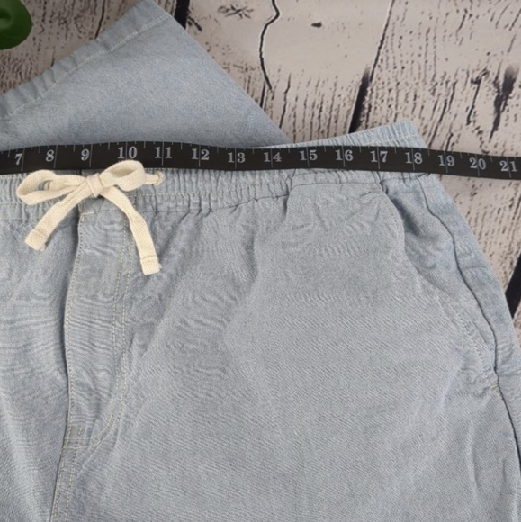 J. Crew drawstring elastic zipper casual pants with pockets light blue XL - Picture 8 of 12
